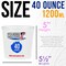 Pouring Masters 40 Ounce (1200ml) Graduated Plastic Mixing Cups (Box of 24) - Paint Mixing Cups for Epoxy Resin, Art, Kitchen, Baking - Measurements in OZ and ML, 4 Different Measuring Ratios 1:1